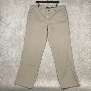 Eddie Bauer Mens Khaki Wrinkle Resistant Relaxed Fit Chino Pants 40x34 Tan